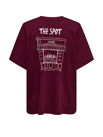 ONLY | T-Shirt ONLVIVVI | dunkelrot